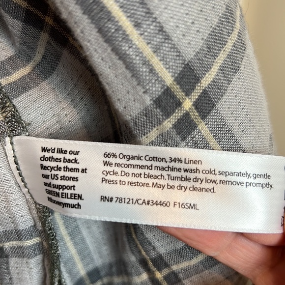 Eileen Fisher Cardigan Kimono Organic Cotton and Linen Medium Taupe - Picture 12 of 13